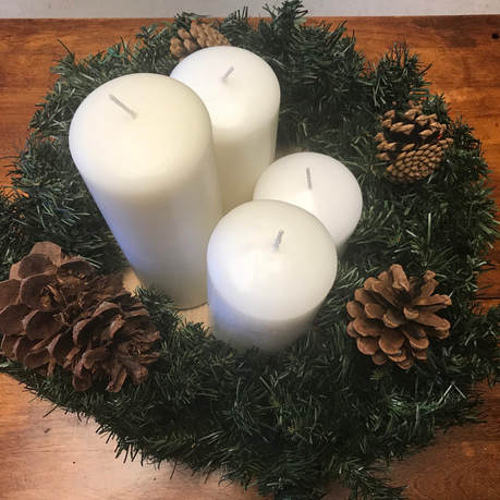 Brittany's home made Advent Wreath.
